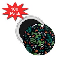 Pattern Forest Leaf Flower Motif 1 75  Magnets (100 Pack)  by Sarkoni