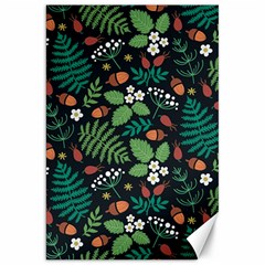 Pattern Forest Leaf Flower Motif Canvas 20  X 30  by Sarkoni