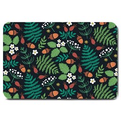 Pattern Forest Leaf Flower Motif Large Doormat