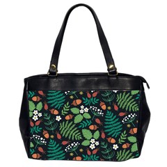 Pattern Forest Leaf Flower Motif Oversize Office Handbag (2 Sides) by Sarkoni