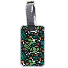 Pattern Forest Leaf Flower Motif Luggage Tag (two Sides) by Sarkoni