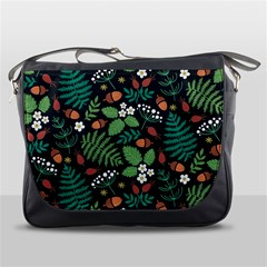 Pattern Forest Leaf Flower Motif Messenger Bag by Sarkoni