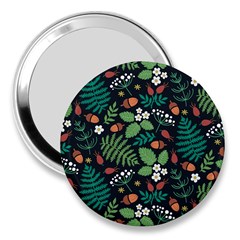 Pattern Forest Leaf Flower Motif 3  Handbag Mirrors by Sarkoni