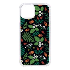 Pattern Forest Leaf Flower Motif Iphone 14 Tpu Uv Print Case by Sarkoni