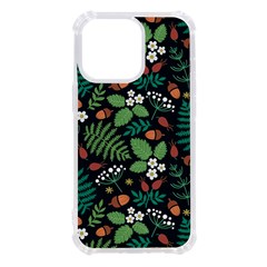 Pattern Forest Leaf Flower Motif Iphone 13 Pro Tpu Uv Print Case by Sarkoni