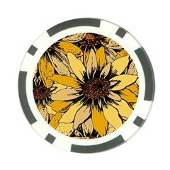 Colorful Seamless Floral Pattern Poker Chip Card Guard by Sarkoni