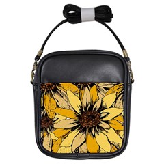 Colorful Seamless Floral Pattern Girls Sling Bag by Sarkoni