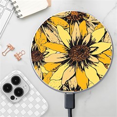 Colorful Seamless Floral Pattern Wireless Fast Charger(white) by Sarkoni