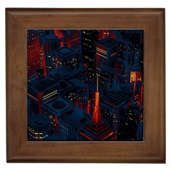 Architecture City Pixel Art Framed Tile by Sarkoni