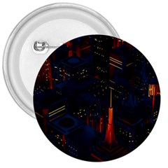 Architecture City Pixel Art 3  Buttons by Sarkoni