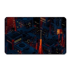 Architecture City Pixel Art Magnet (rectangular) by Sarkoni