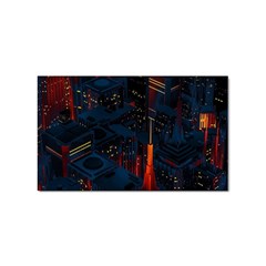 Architecture City Pixel Art Sticker Rectangular (10 Pack) by Sarkoni