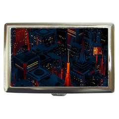 Architecture City Pixel Art Cigarette Money Case by Sarkoni