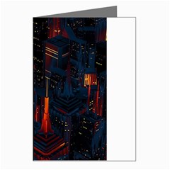 Architecture City Pixel Art Greeting Cards (pkg Of 8) by Sarkoni