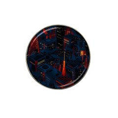 Architecture City Pixel Art Hat Clip Ball Marker by Sarkoni