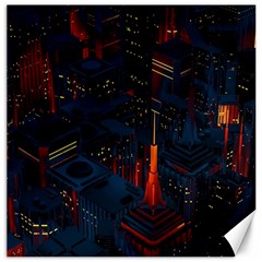 Architecture City Pixel Art Canvas 12  X 12  by Sarkoni