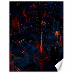 Architecture City Pixel Art Canvas 18  X 24  by Sarkoni