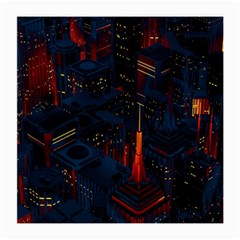 Architecture City Pixel Art Medium Glasses Cloth by Sarkoni