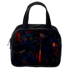 Architecture City Pixel Art Classic Handbag (one Side) by Sarkoni