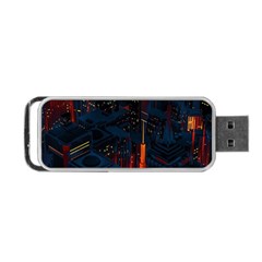 Architecture City Pixel Art Portable Usb Flash (one Side) by Sarkoni