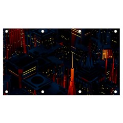 Architecture City Pixel Art Banner And Sign 7  X 4  by Sarkoni