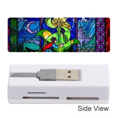 Beauty And The Beast Stained Glass Rose Memory Card Reader (stick) by Sarkoni