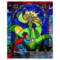 Beauty And The Beast Stained Glass Rose Drawstring Bag (small) by Sarkoni