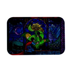 Beauty And The Beast Stained Glass Rose Open Lid Metal Box (silver)  