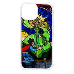 Beauty And The Beast Stained Glass Rose Iphone 13 Mini Tpu Uv Print Case by Sarkoni