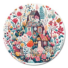 Cottagecore Magnet 5  (round) by Valentinaart