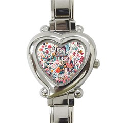 Cottagecore Heart Italian Charm Watch by Valentinaart