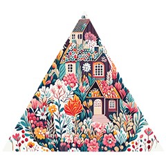 Cottagecore Wooden Puzzle Triangle by Valentinaart