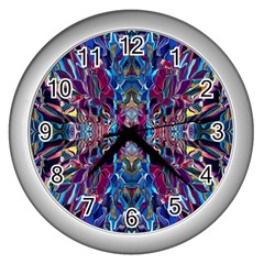 Cobalt blend Wall Clock (Silver)