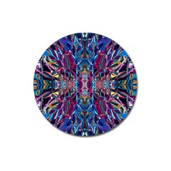 Cobalt Blend Magnet 3  (round) by kaleidomarblingart