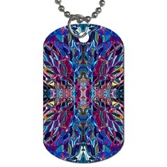 Cobalt Blend Dog Tag (one Side) by kaleidomarblingart