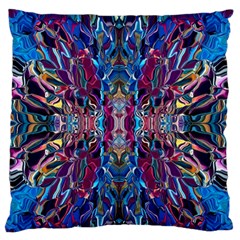 Cobalt Blend Standard Premium Plush Fleece Cushion Case (one Side) by kaleidomarblingart