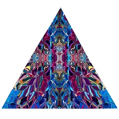 Cobalt Blend Wooden Puzzle Triangle by kaleidomarblingart