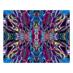 Cobalt Blend Premium Plush Fleece Blanket (large) by kaleidomarblingart