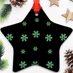 I Love Guitars In Pop Arts Blooming Style Ornament (star)