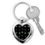 I Love Guitars In Pop Arts Blooming Style Key Chain (Heart) Front