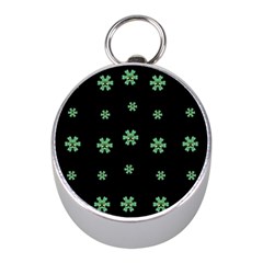 I Love Guitars In Pop Arts Blooming Style Mini Silver Compasses by pepitasart