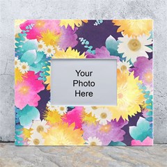 Watercolors Flowers White Wall Photo Frame 5  X 7  by LalyLauraFLM