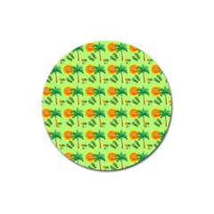 Summer Fun Pattern Magnet 3  (round) by LalyLauraFLM