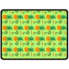 Summer Fun Pattern Two Sides Fleece Blanket (large) by LalyLauraFLM