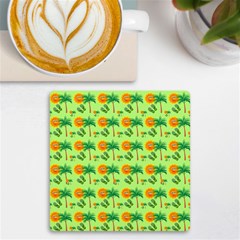 Summer Fun Pattern Uv Print Square Tile Coaster  by LalyLauraFLM