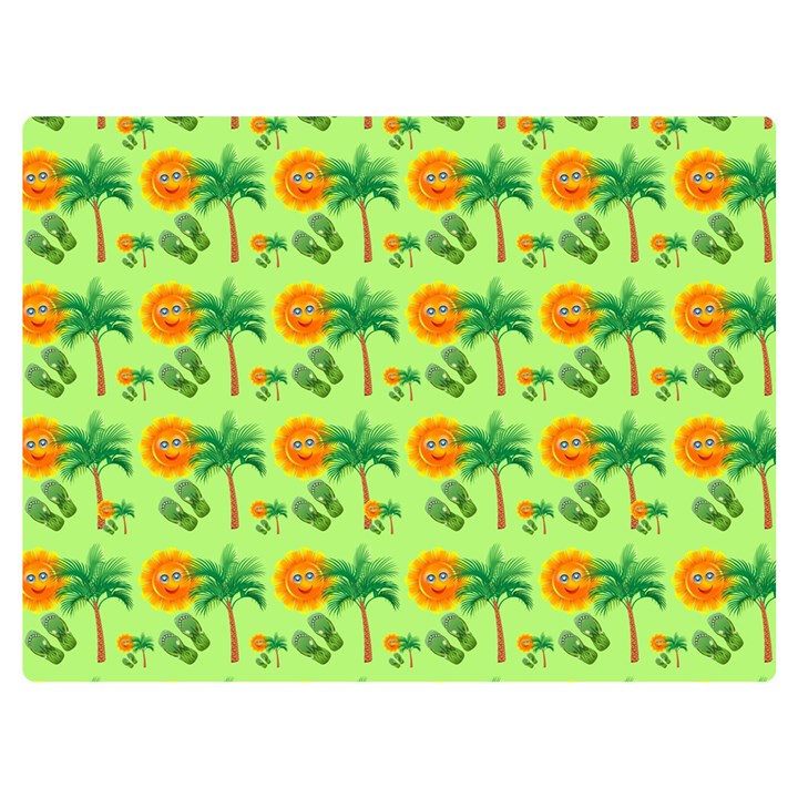 Summer Fun Pattern Two Sides Premium Plush Fleece Blanket (Extra Small)