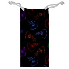 Vector Aquarium Guppies Seamless Fish Pattern With Black Background Jewelry Bag by Grandong