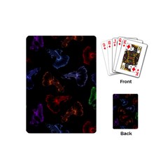 Vector Aquarium Guppies Seamless Fish Pattern With Black Background Playing Cards Single Design (mini) by Grandong