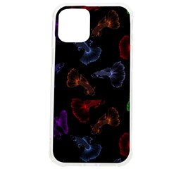 Vector Aquarium Guppies Seamless Fish Pattern With Black Background Iphone 12 Pro Max Tpu Uv Print Case by Grandong