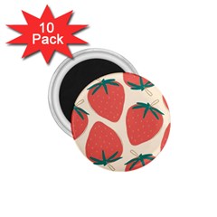 Seamless Strawberry Pattern Vector 1 75  Magnets (10 Pack)  by Grandong